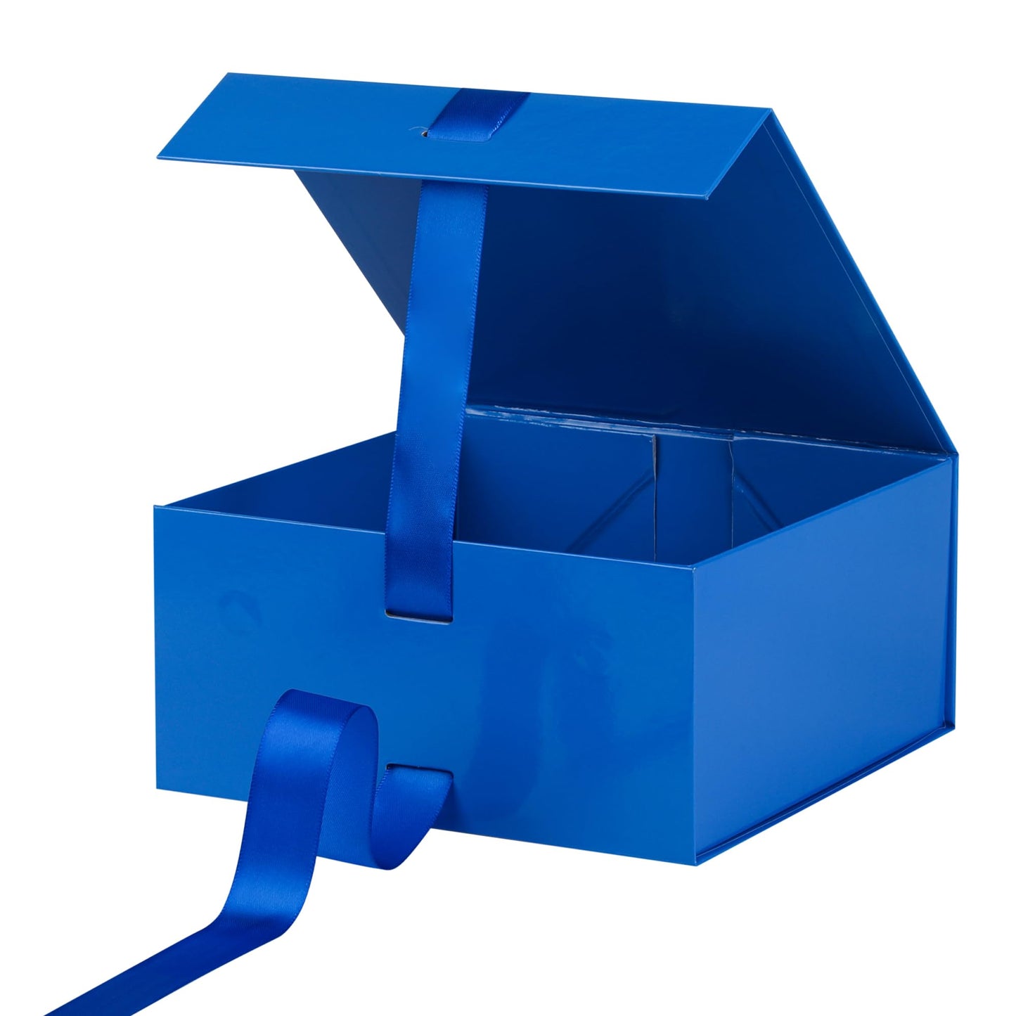 OEMVALATY Blue Gift Box,10x10x5 Inches Gift Boxes with Lids for Presents with Magnetic Closure and Ribbon for Wedding,Storage,Birthday