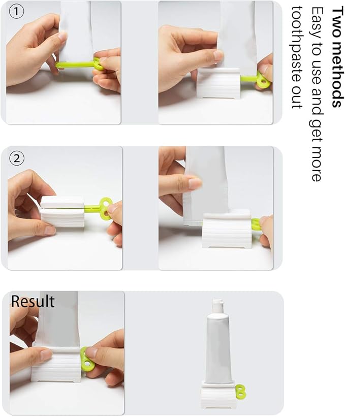 Toothpaste Squeezer, 6 Pcs Toothpaste Tube Squeezers, Multi-Purpose Toothpaste Dispenser, Rolling Toothpaste Holder Stand by MoHern