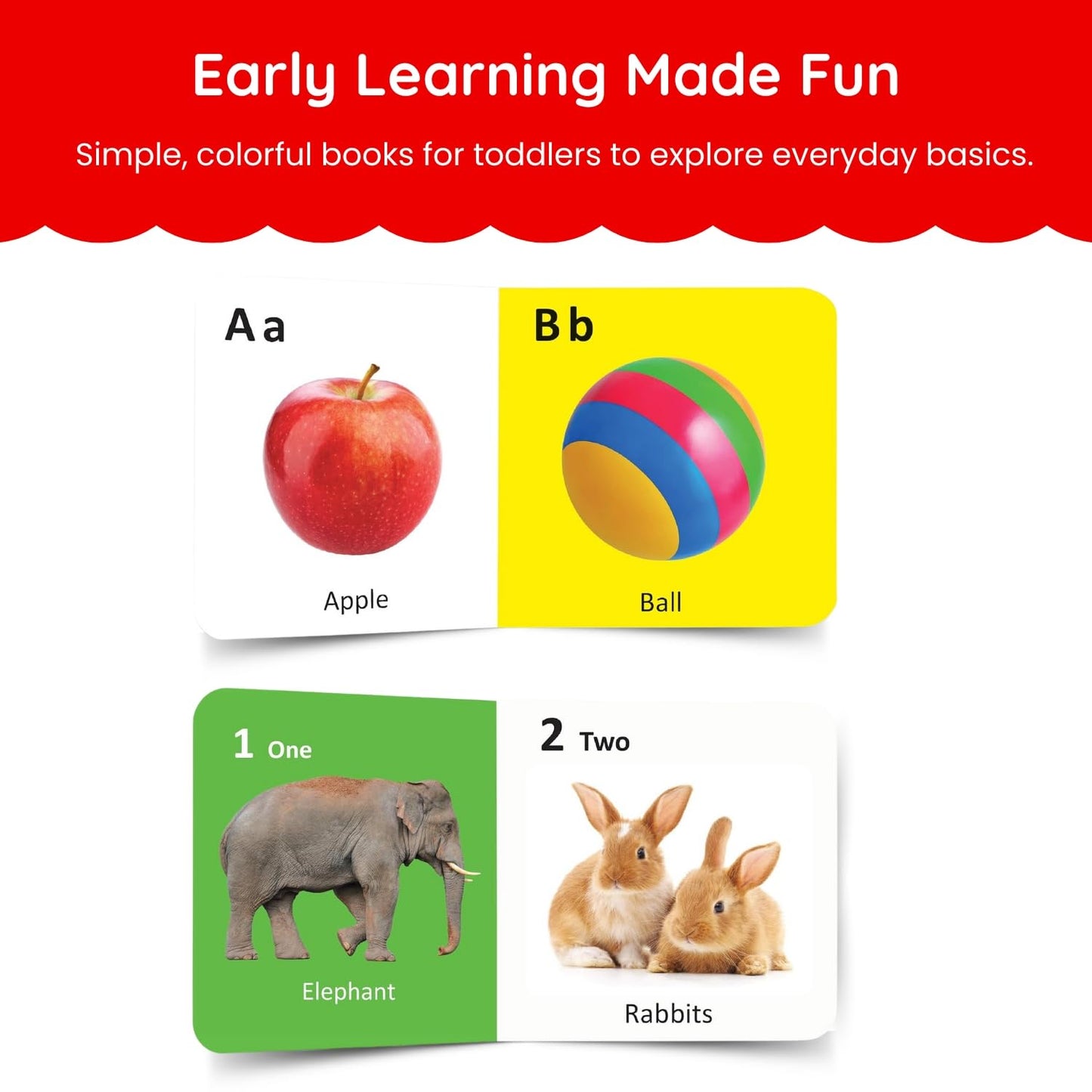 My First Library: Boxset of 10 Board Books for Kids | Early Learning ABC, Numbers, Colors, Shapes & Animals & More