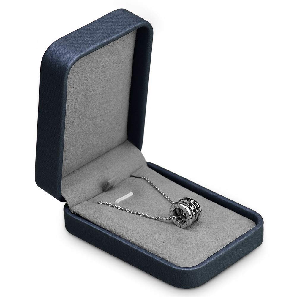 Woodten Premium PU Leather Necklace Gift Box Vintage Necklace/Pendant Storage Box Microfiber Interior Women Jewelry Pendant Packaging