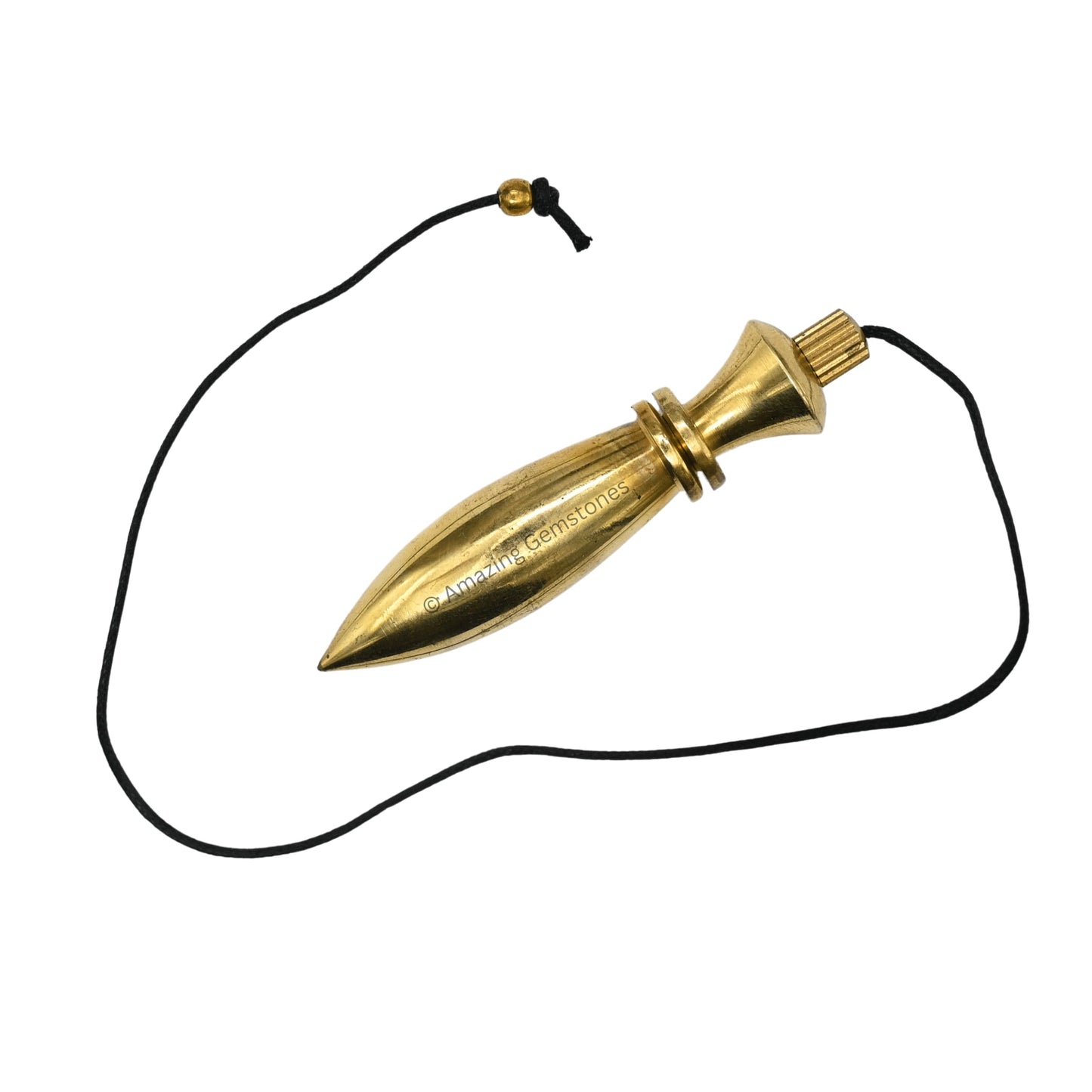 Amazing Gemstone Healing Metal Pendulums for Divination, Gold Karnak 2 Ring Plate Steel Copper Pendulum High Energy Pendulo de Bronce Pendulos de Mesa MP83