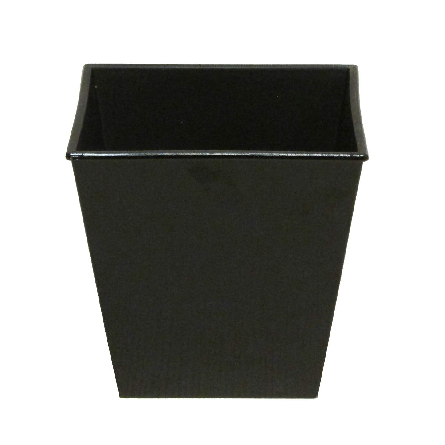 Admired by Nature Square Plastic Pot 5" Glazed Black Planter Pot - for Gardens, Plants, Home Decor, Organization