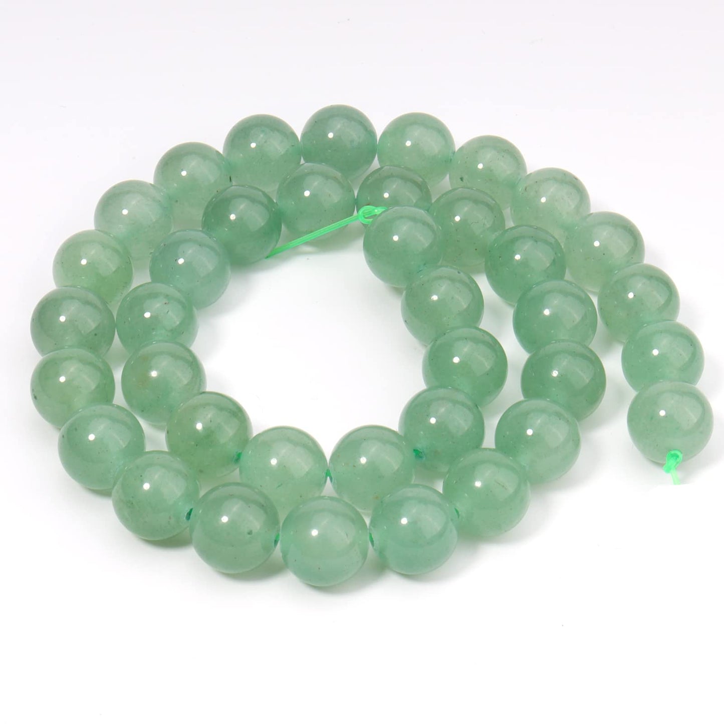 45pcs 8mm Natural Stone Beads Green Aventurine Beads Energy Crystal Healing Power Gemstone for Jewelry Making, DIY Bracelet Necklace