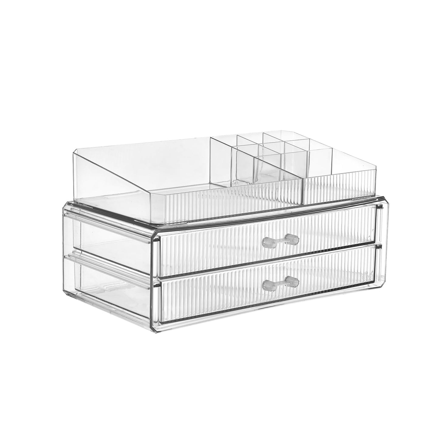 ZHIAI stackable storage drawers, acrylic storage rack, cosmetics and beauty products organizer, suitable for makeup room, bathroom, pantry, home bedroom storage