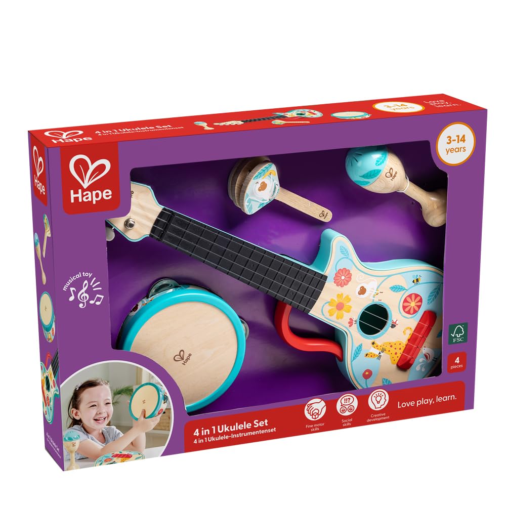 Hape 3Y+ 4 in 1 Kids Instrument Set