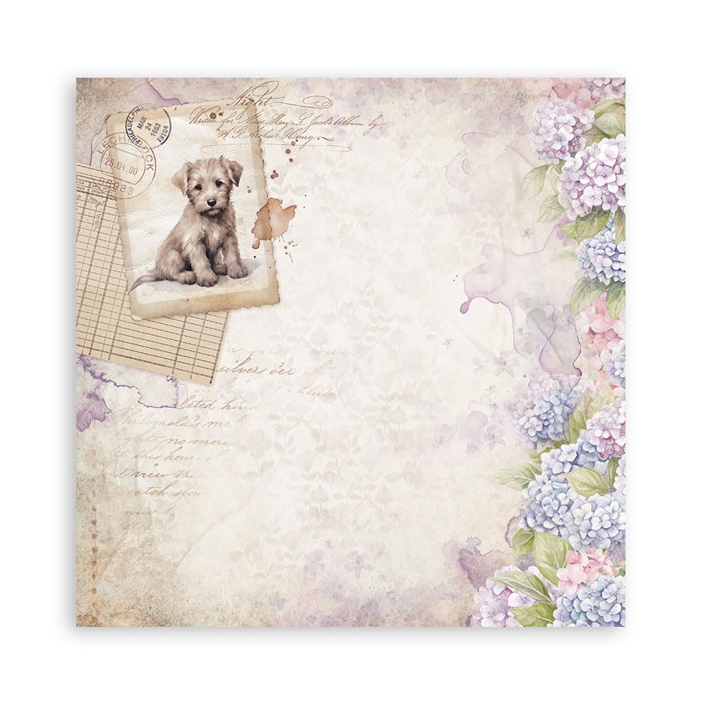 Stamperia - Scrapbook Paper Pad for Scrapbooking, Albums, Card Making, Bullet Journalling and More, Acid Free, Double-Sided, Perfect for Hobbies, Crafts, and Gifting (Quiet Days) (20.3 x 20.3cm)