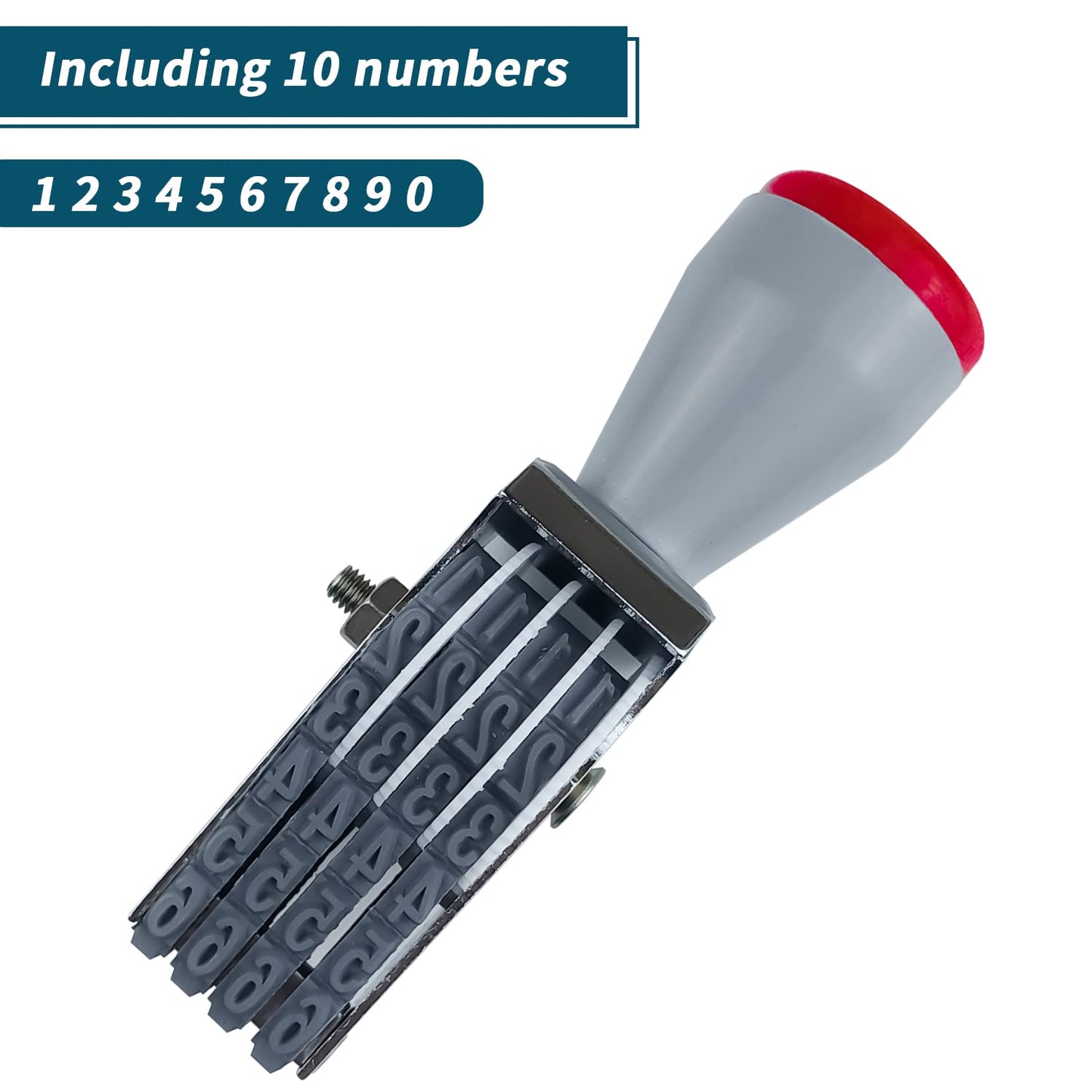 4 Digit Number Roller Stamps - SUUJI Changeable Number Stamp Egg Date Stamp Personalized Symbol Rolling Wheel Multi-Function DIY Rubber Scrapbooking Roller Stationery Office Business Stamps