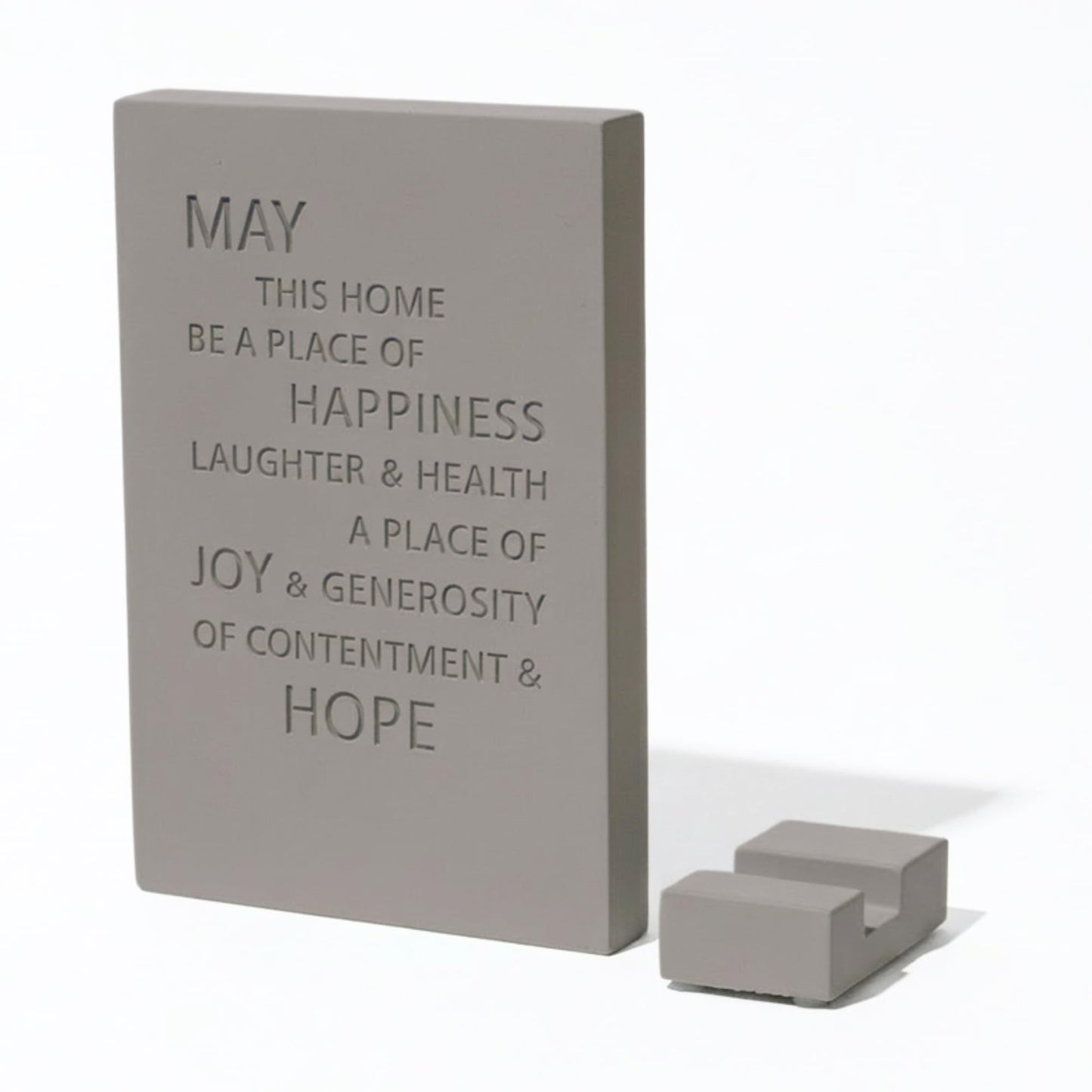 SURI Jewish Home Blessing – Modern Concrete Bless This Home Sign, Jewish Home Decor & New Home Gift
