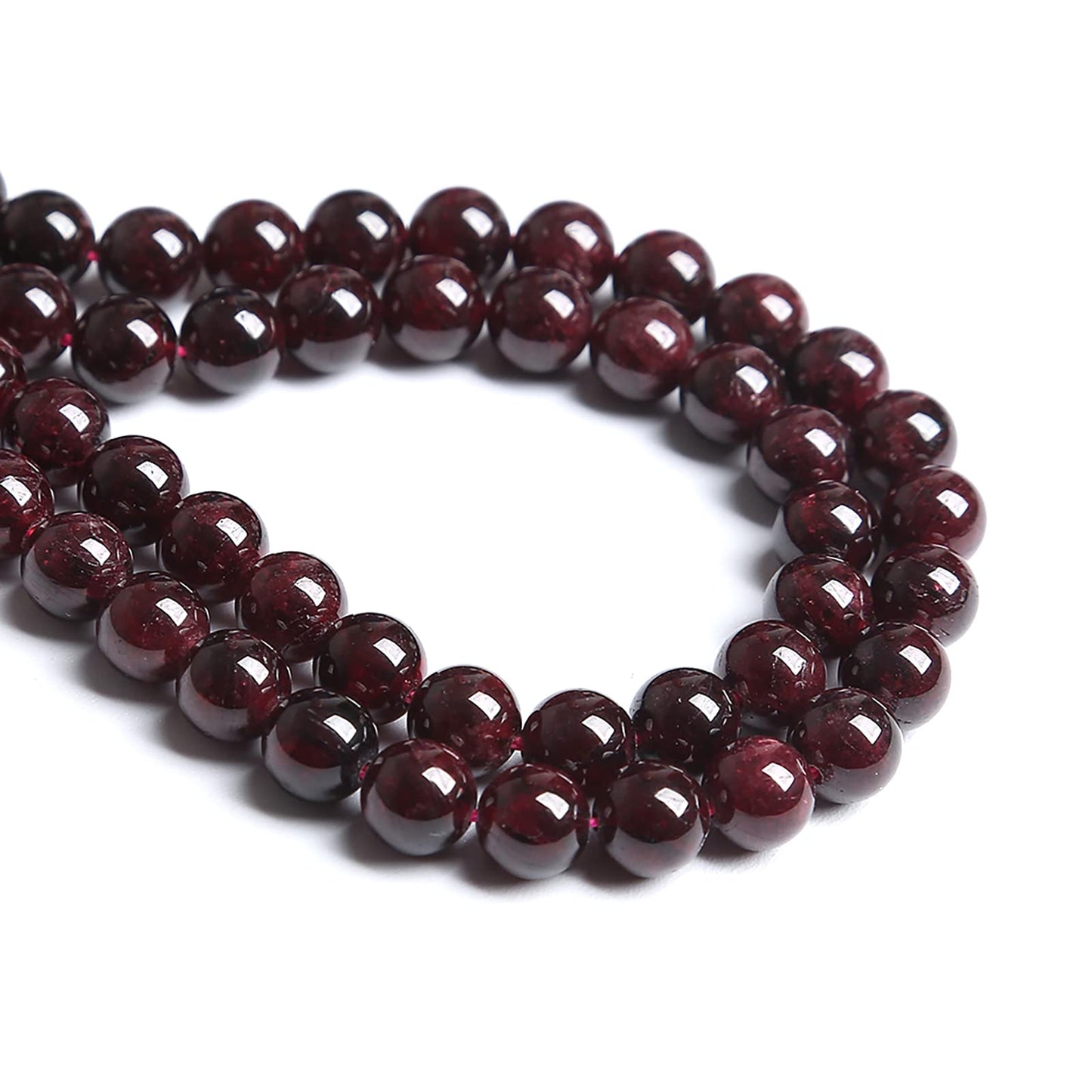 6MM 60PCS Natural Garnet Gemstone Loose Beads for Jewelry Making DIY Bracelet Crystal 1 Strand