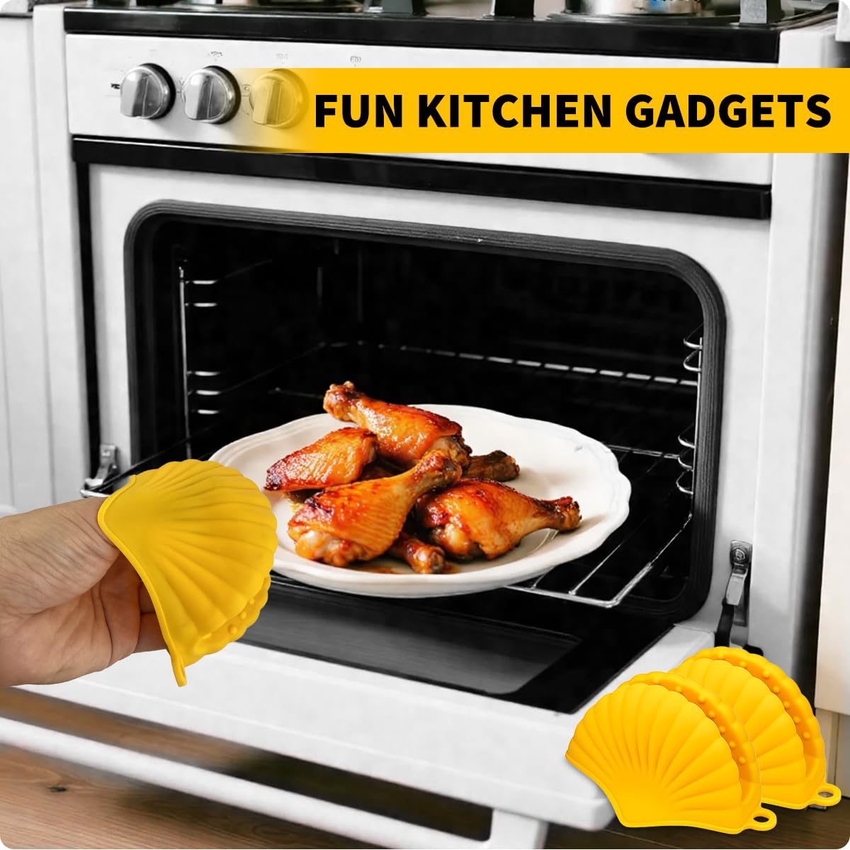 Silicone Shell Pot Holders - Valentines Day Gifts for Her,Cute Kitchen Gadgets Birthday Gifts for Women