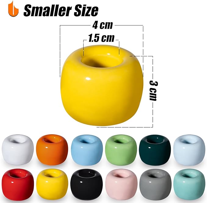 Urbanstrive Sleek Mini Ceramics Toothbrush Holder Stand for Bathroom Vanity Countertops (Yellow 1-Pack)