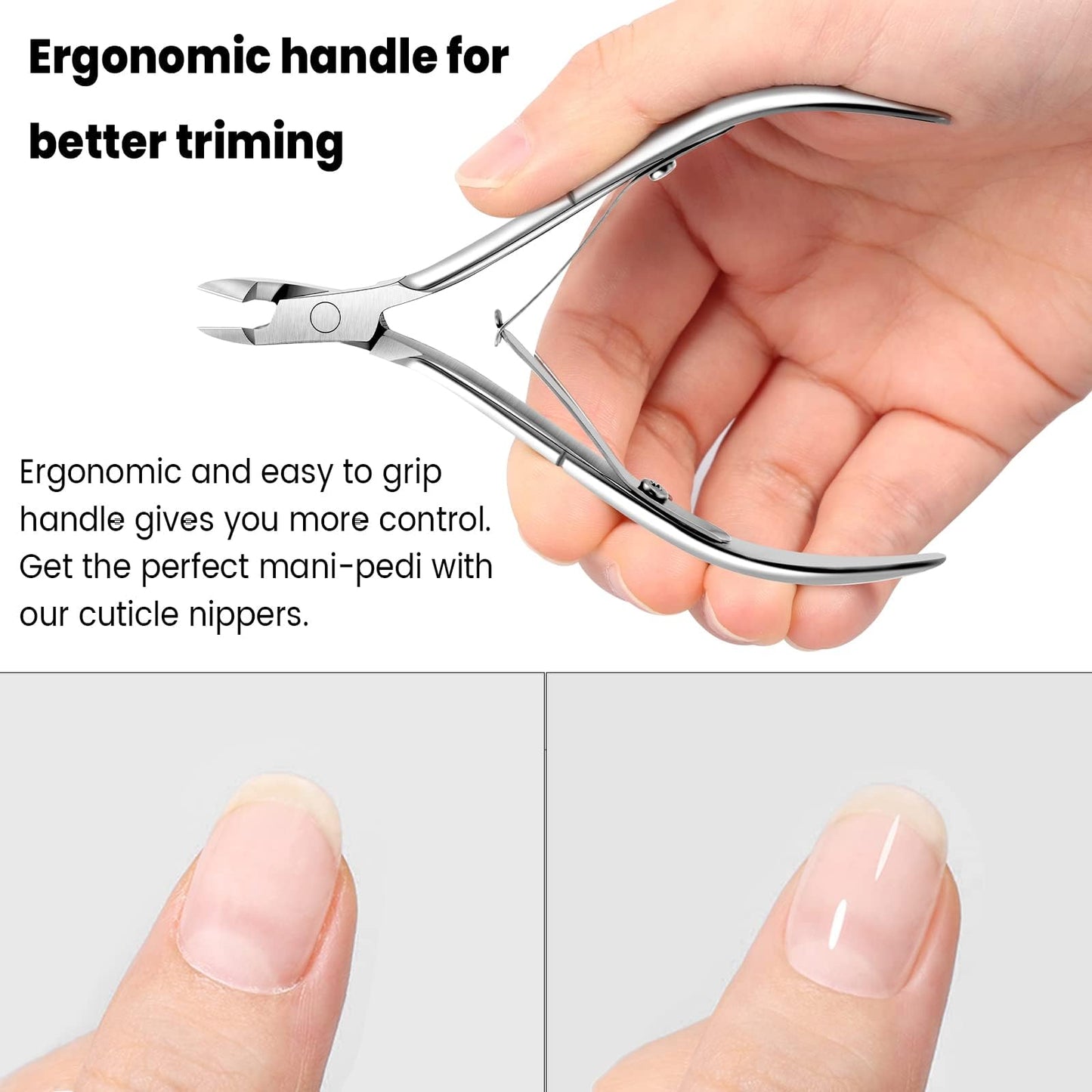 8 Packs Cuticle Trimmer Nippers Stainless Steel Cuticle Trimmer Cutter Pointed Blade Nail Cuticle Dead Skin Clipper Manicure Tool