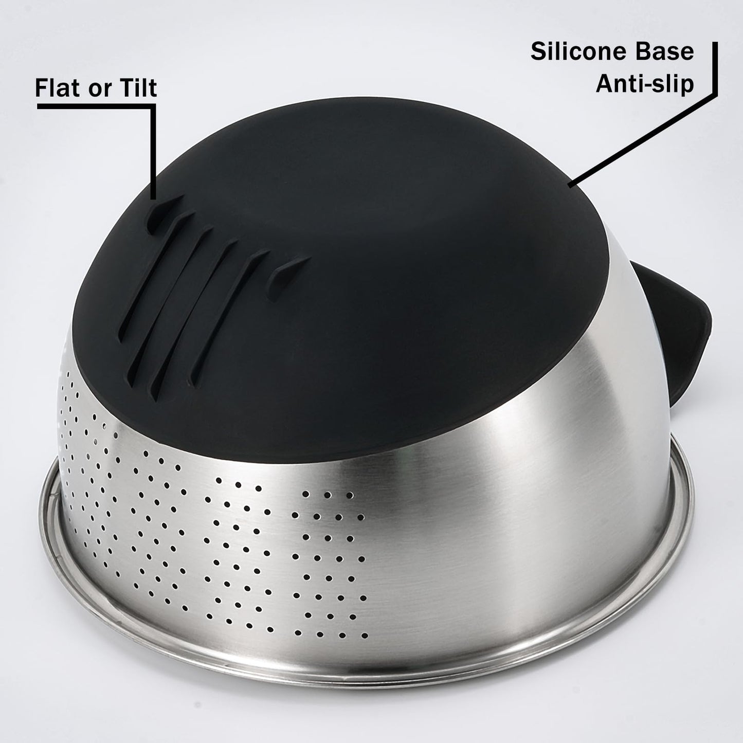 Rice Washing Bowl with Strainer Quinoa Washer Bowl, Stainless Steel Side Drainers Colander for Cleaning Fruits, Vegetables, and Beans - Versatile Kitchen Tool