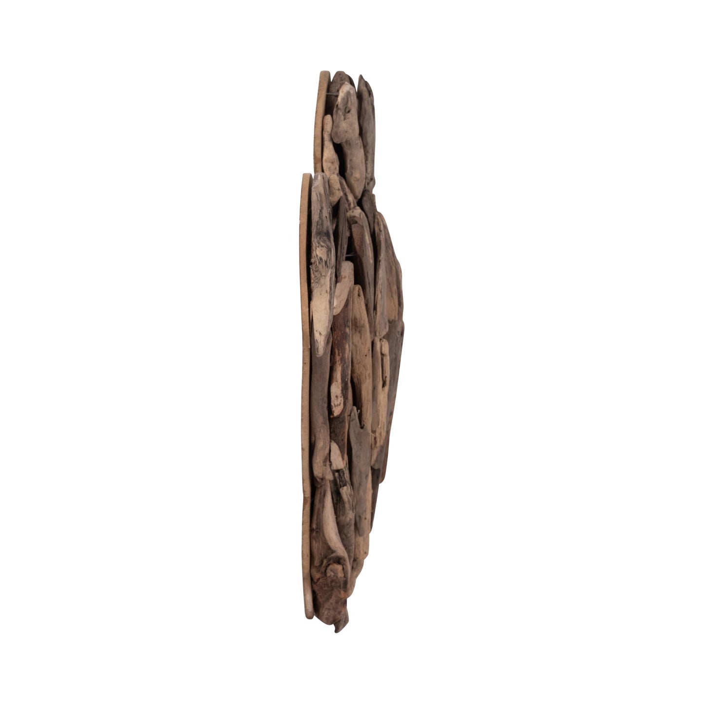 Wooden Driftwood Turtle Sculpture – Relaxed Coastal Room Decor Accent, Living Room or Patio Wall Display, Organic Texture and Artful Home Decor Silhouette – 16"x 22"x 3", Brown