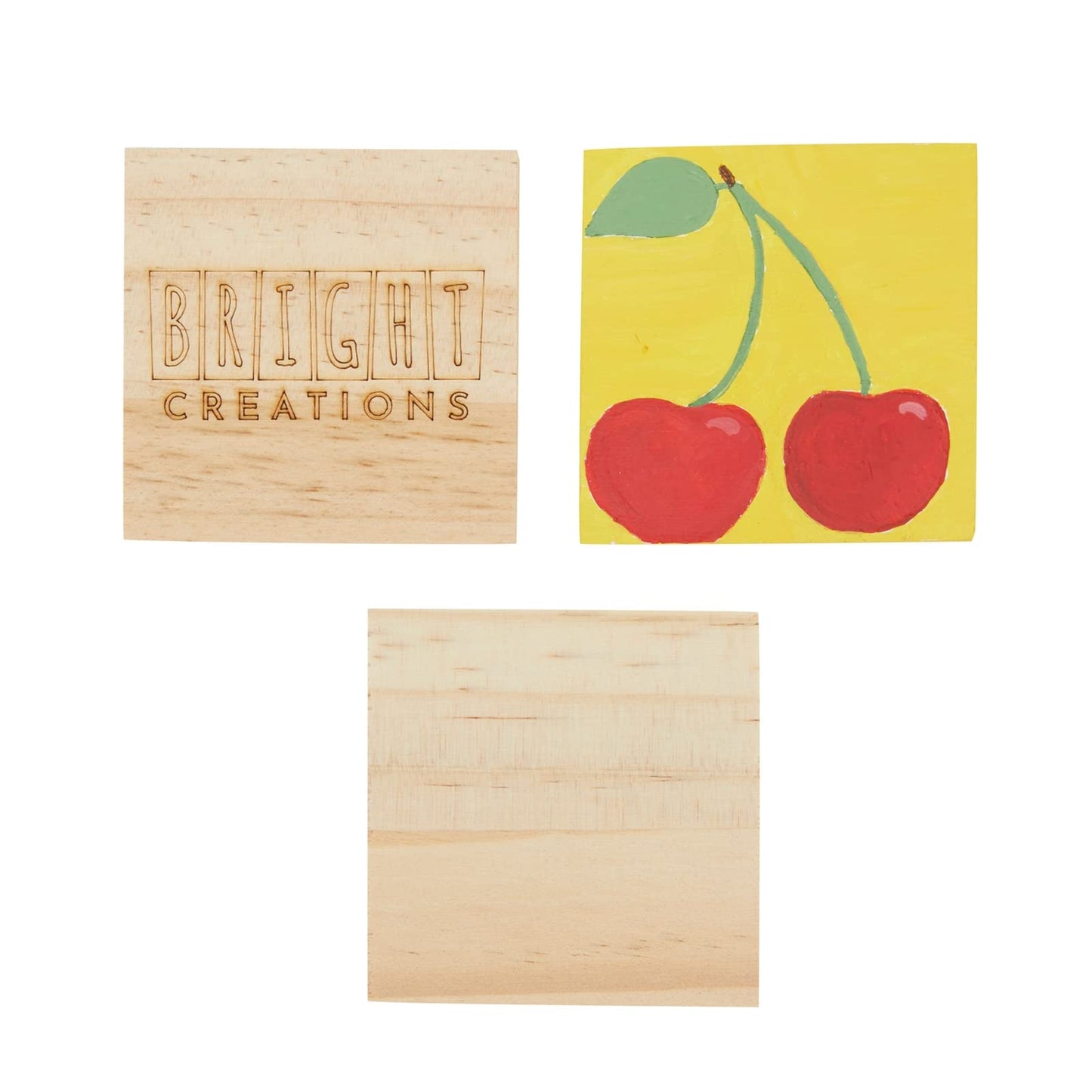 Bright Creations Unfinished Wood Squares - 3 x 3 in, 15 Pack, 1/4 in Thick - Wood Blanks for Carving, Burning & Painting