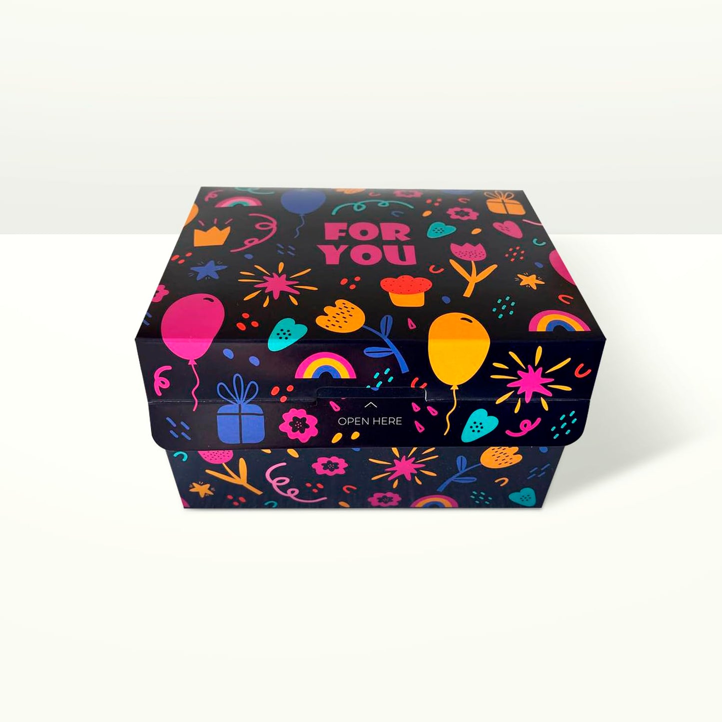 FETTIPOP Gift Box DIY, Gift Box Exploding Confetti (Rainbow Flowers) 7.1x5.5x4.3 inches, Birthday, Party, Father’s and Mother’s Day, Graduations, Anniversaries, Holidays, Any Occasion