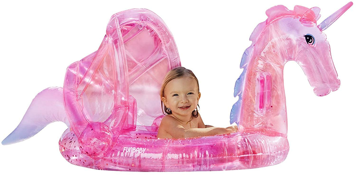 FUNBOY BB Glitter Inflatable Baby Float Funbaby Unicorn Large