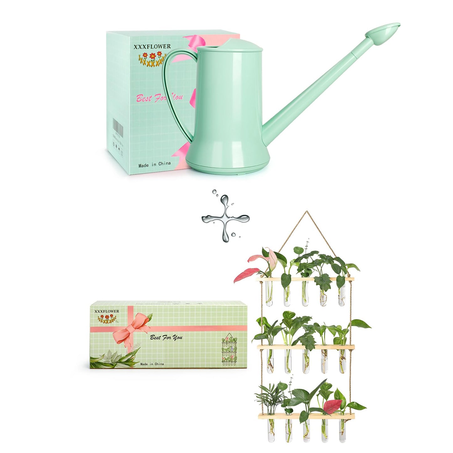 XXXFLOWER Watering Can+Wall Hanging Propagation Station