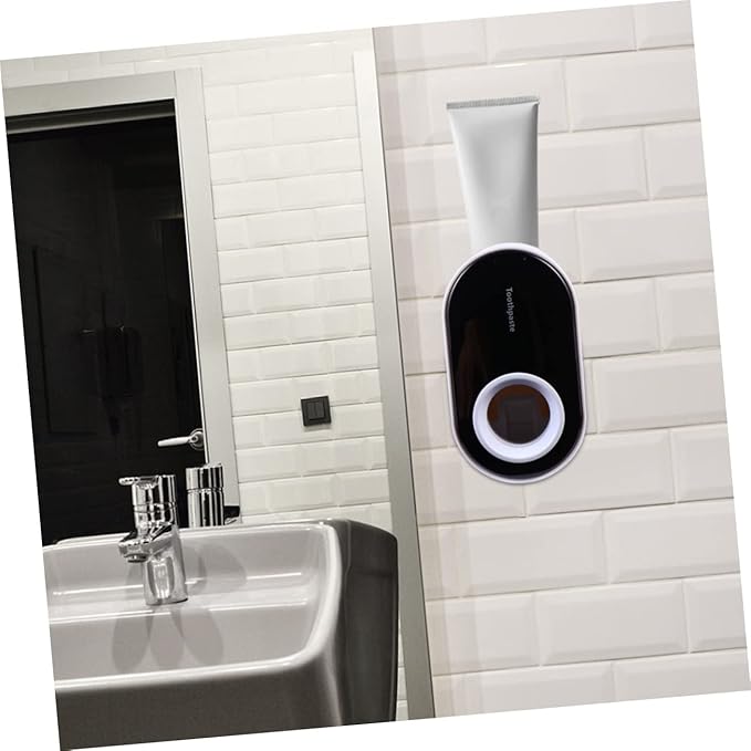 GALPADA 1pc Bathroom Toothpaste Pump No Required Wall-Mounted Rack Slip for Daily Use
