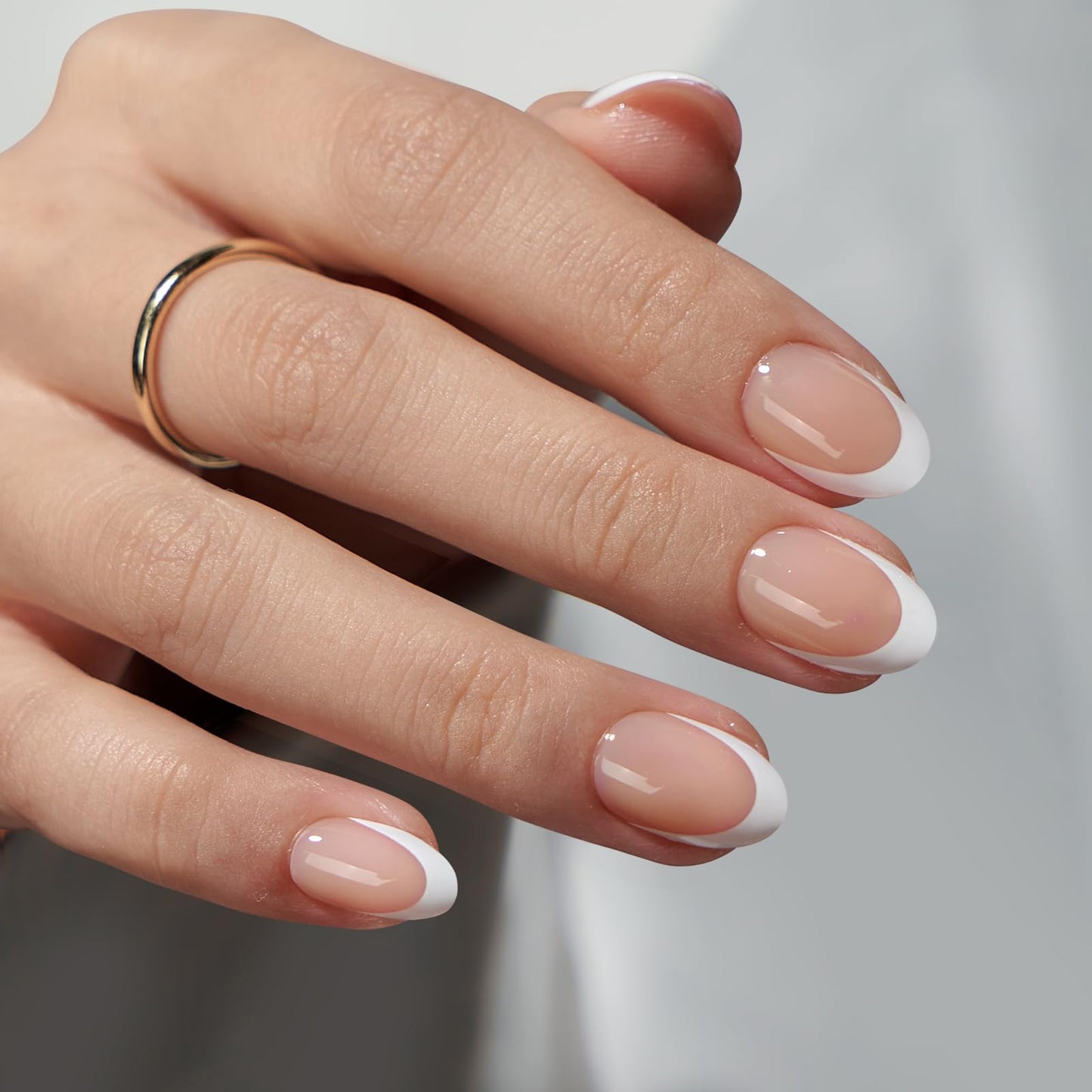 BTArtboxnails Soft Gel Nail Tips - Extra Short Almond French Tip Press on Nails XCOATTIPS Nude Gel Nail Tips Kit Fake Nails Supplies Glue on Nails Extension Tips