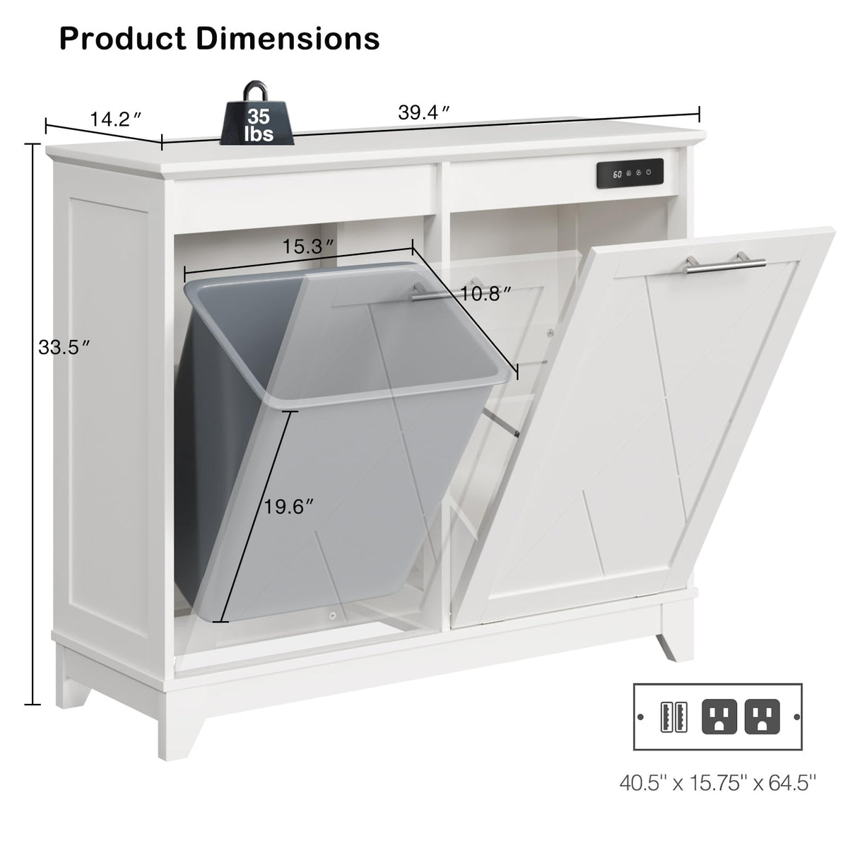 Double Tilt Out Trash Can Cabinet