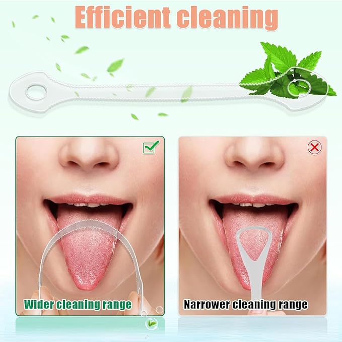 20 Count Disposable Tongue Scraper, Tongue Cleaner for Adults and Kids, Ergonomic plastic tongue scraper,Tongue Scrubber for Oral Care,Reduce Bad Breath,Promote Fresh Breath