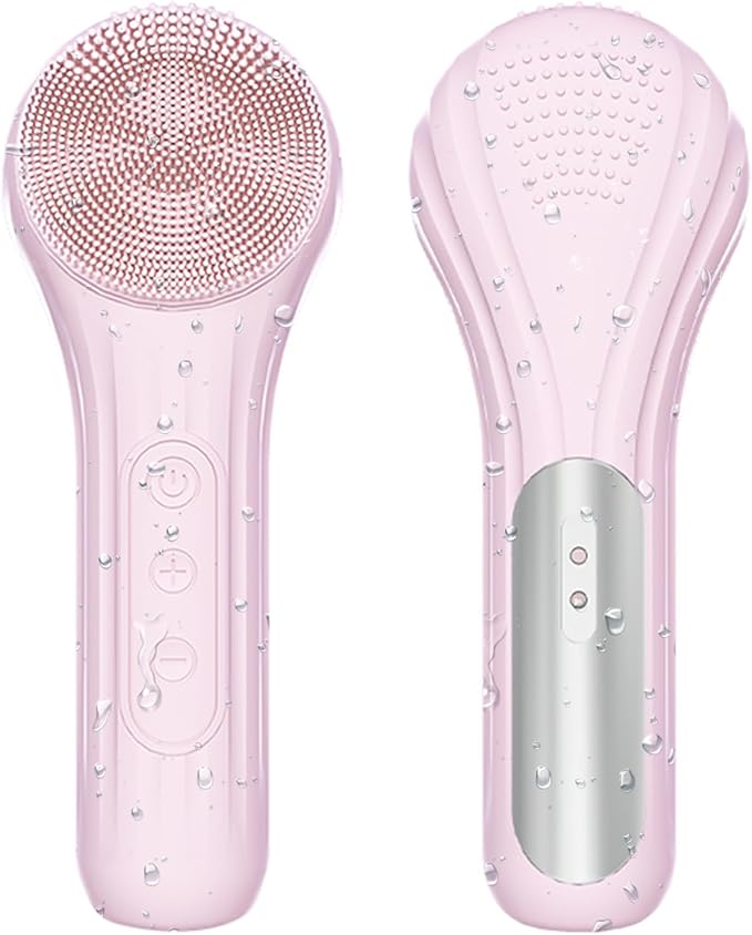 Facial Cleansing Brush face Scrubber Waterproof and Rechargeable Face Scrub Brush for Men & Women, Electric Silicone Face Scrubber for Facial, Electric Deep Cleaning, Exfoliating and Massaging