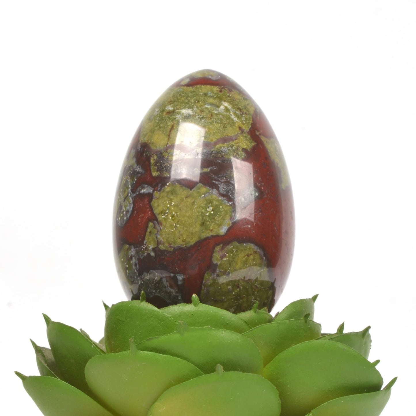 Justinstones Natural Dragon Blood Jasper Gemstone Egg Crystal Healing Chakra Meditation Home Office Decor Stone with Stone Stand