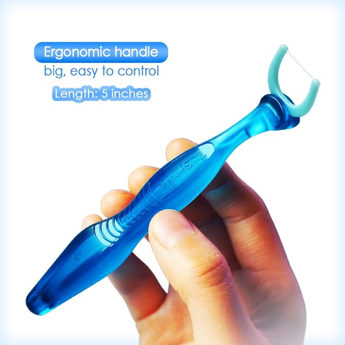 T.Smile NoFuss Dental Flosser Refill Heads, Extra Strength Floss for Comfortable Clean, Fluoride Free, (200 Extra-Strength Floss Refills, Handle Not Included)