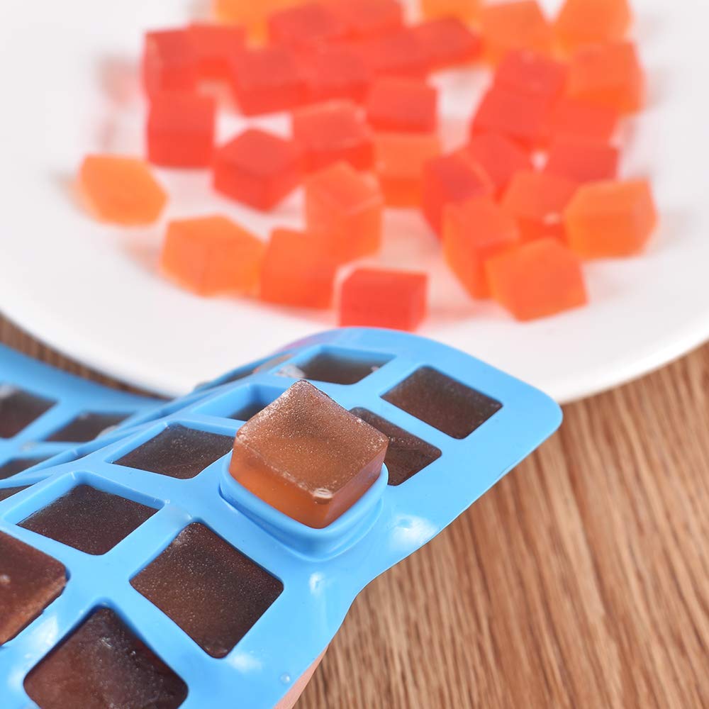 ionegg 126 Cavity Square Silicone Mold, for Making Chocolate Candy, Mini Ice Cube Tray, Truffles Pralines, 3 Packs