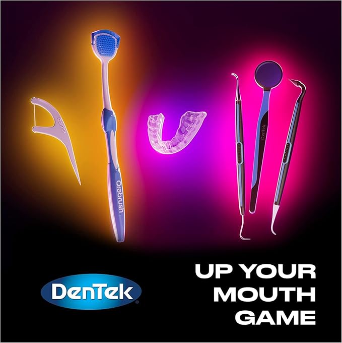 DenTek Triple Clean Advanced Clean Floss Picks, No Break & No Shred Floss, 20 Count (Pack of 1)
