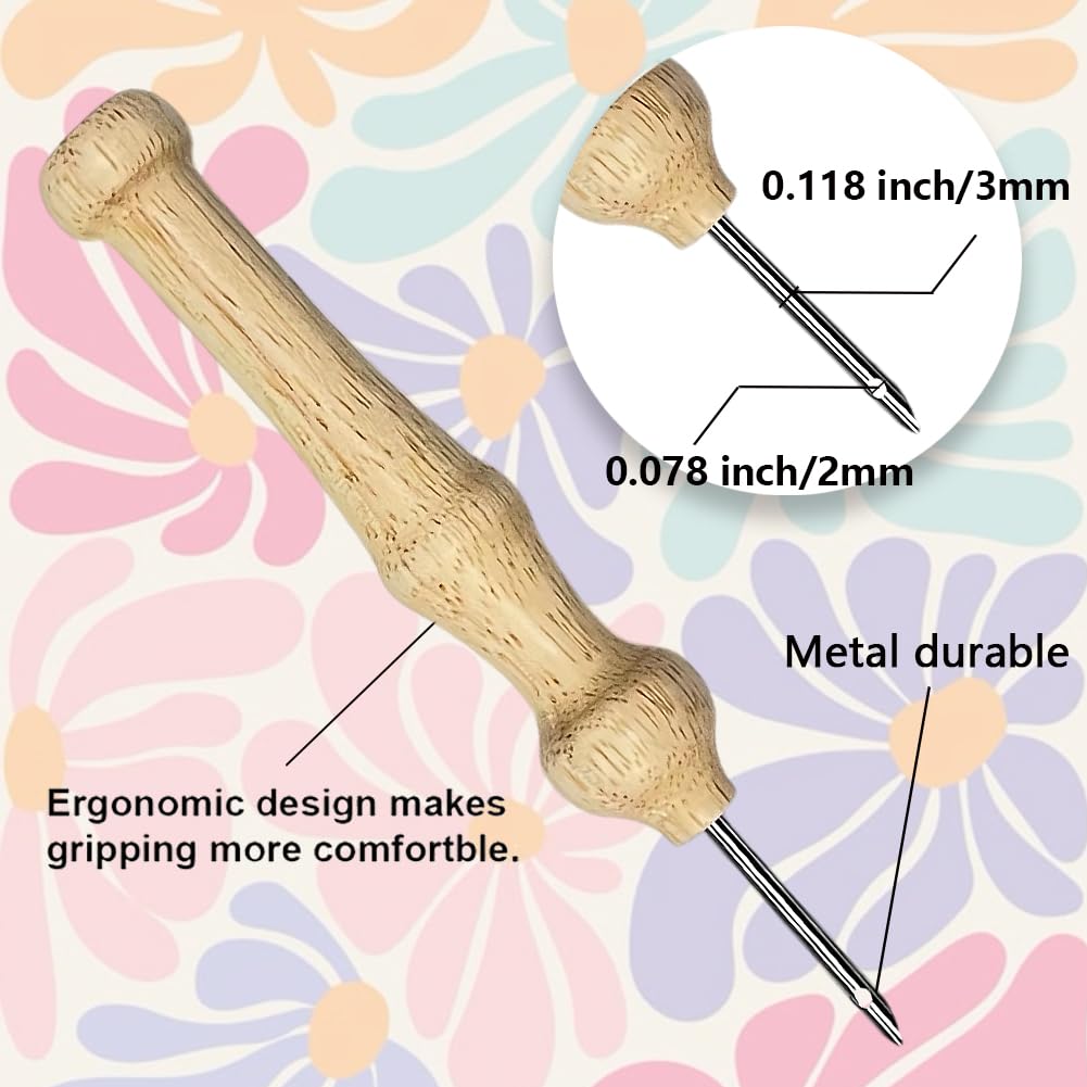 ACRNIGHEET Punch Needle Kits for Adults Beginners Include Instructions, Boho Flowers Punch Needle Embroidery Kit, Pre-Printed Pattern, Embroidery Hoop, Yarns, Needles, DIY Crafts Gifts Idea
