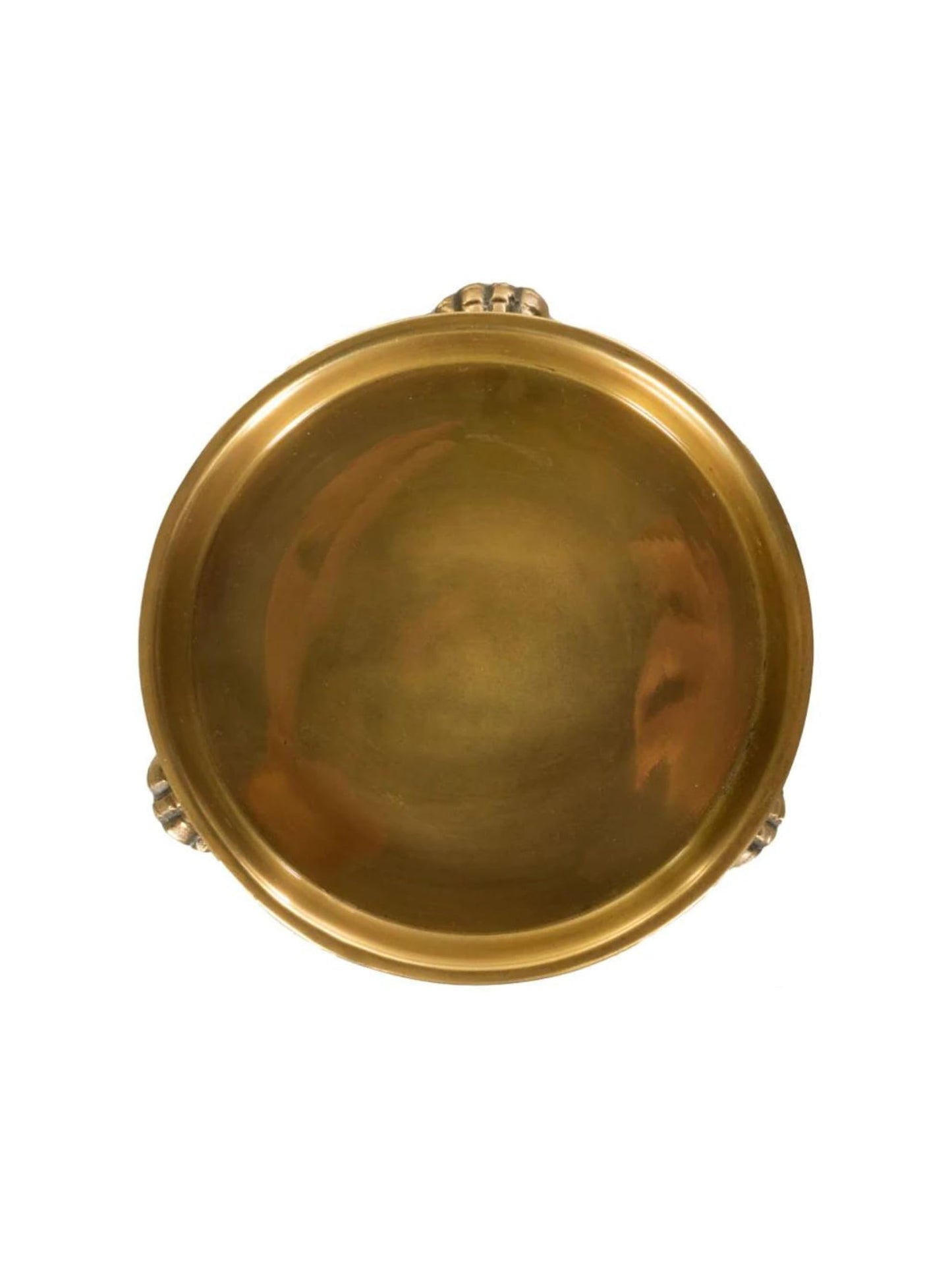 Round Clawfoot Dish — by Alice Lane Home Collection — Gold — for Home Decor, Candles, Jewelry, Perfume, Cosmetics, and Coffee Table — Size Small