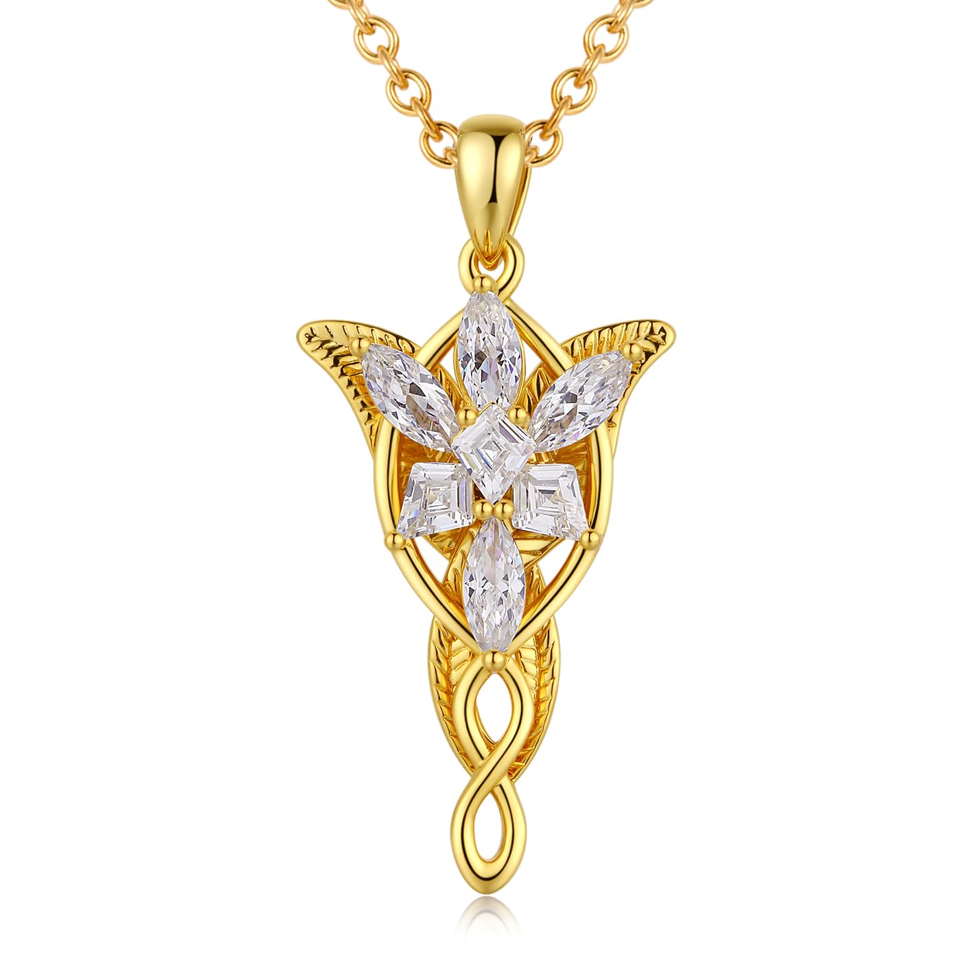 jiamiaoi Arwen Evenstar Pendant Necklace - Lord of the Rings Pendant Necklace
