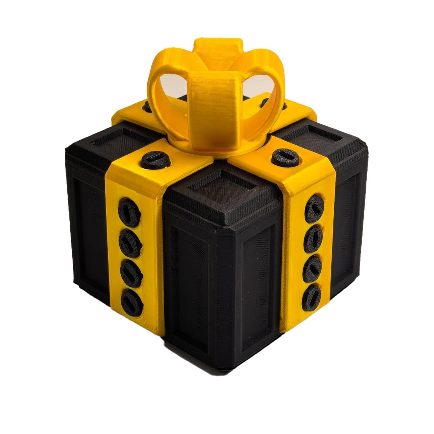 Annoying Gift Box, 3D Printed Gift Box with Screws, Funny Christmas Decoration Box, Novel Magic Box for Friends (Gold and Black)