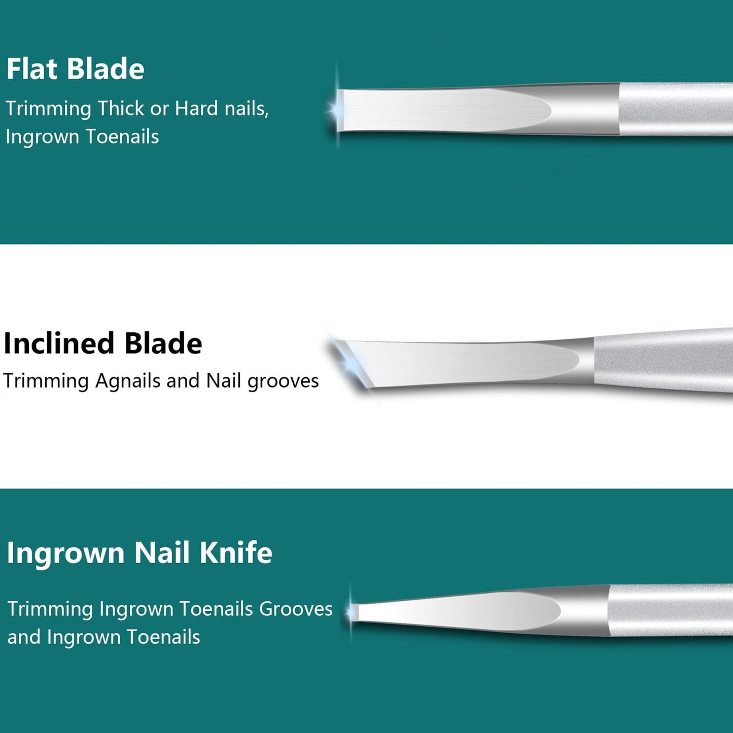Pedicure Tools for Feet,Ingrown Toenail Treatment,Ingrown Toenail Removal Kit,Pedicure Set,Toenail Grooming Kit,Top Notch Foot Blade, Super Sharp Toenail Clippers (8 Pack)
