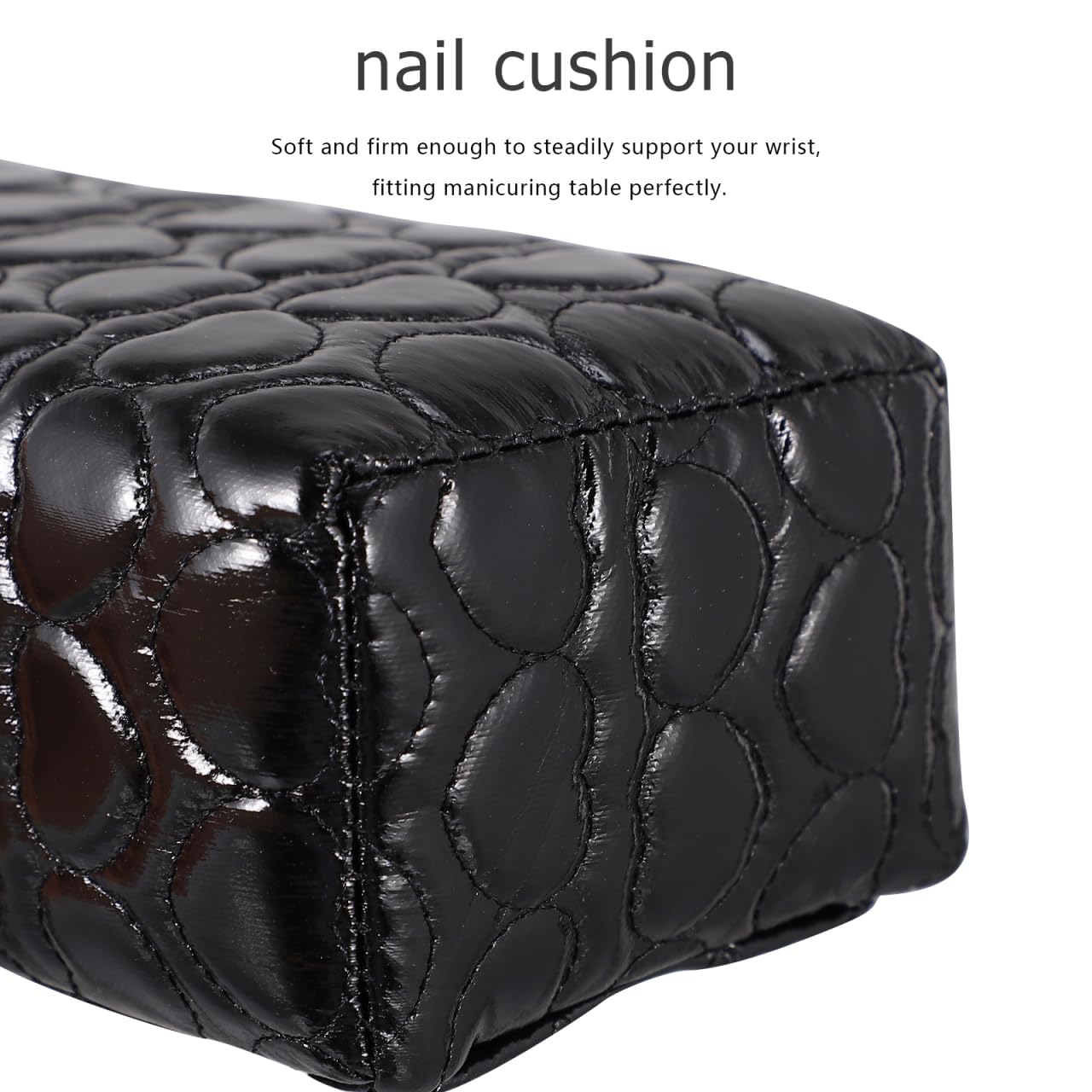 Beaupretty PU Leather Nail Arm Rest Cushion Ergonomic Manicure Hand Rest Pillow for Nail Techs Professional Wrist Support for Salon and DIY Home Use