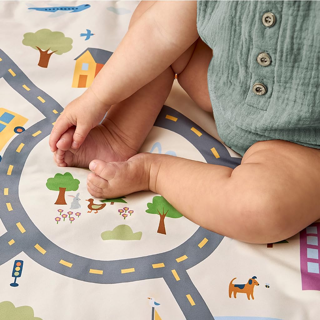 Itzy Ritzy Playmat - 2 in 1 Travel Playmat (City Print)