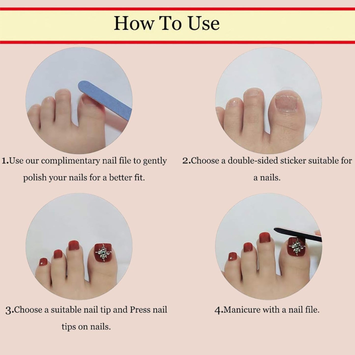 Black French Press on Toenails Short Square Fake Toe Nails Summer False Toenails Glossy Full Cover Acrylic Glue on Toenails Shiny Artificial Stick on Toenails for Women Manicure 24 Pcs