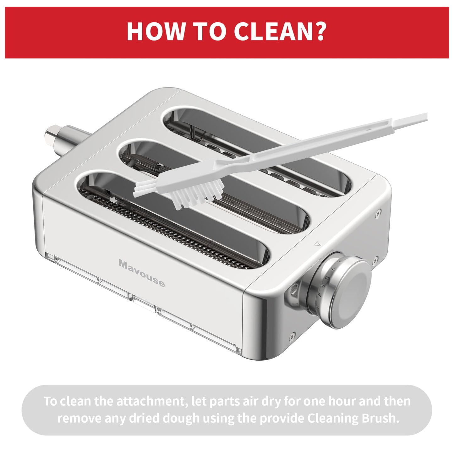 All Metal Pasta Attachment 3 In 1 Set For Kitchenaid Stand Mixer, Included Pasta Sheet Roller, Spaghetti Cutter, Fettuccine Cutter Maker Accessories And Cleaning Brush
