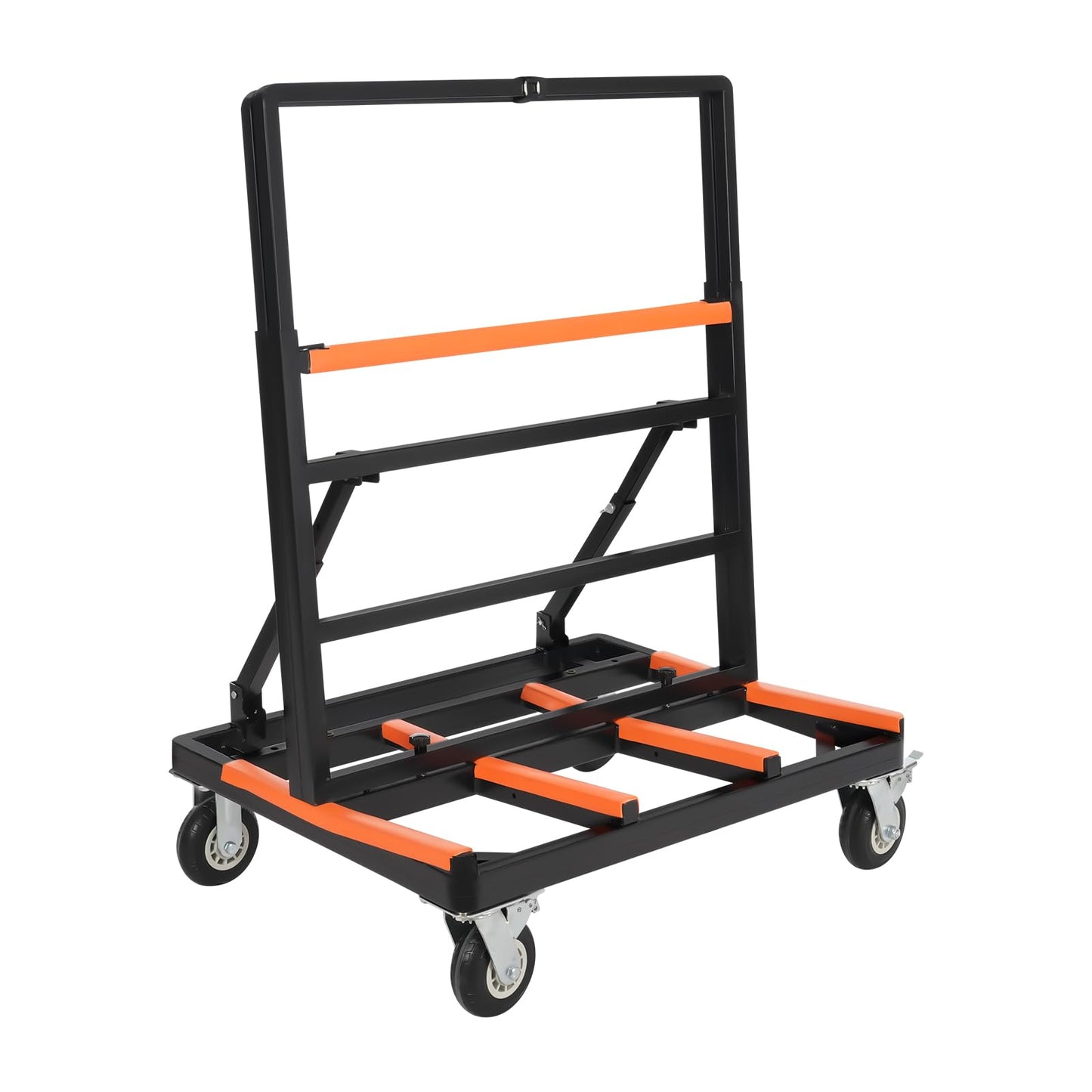 FXEIPOL Folding Drywall Cart 997.9Kg/2200Lbs Panel Cart Portable Panel Truck Cart with 2 Bundle Straps Drywall Dolly for Home, Warehouse, Workplace