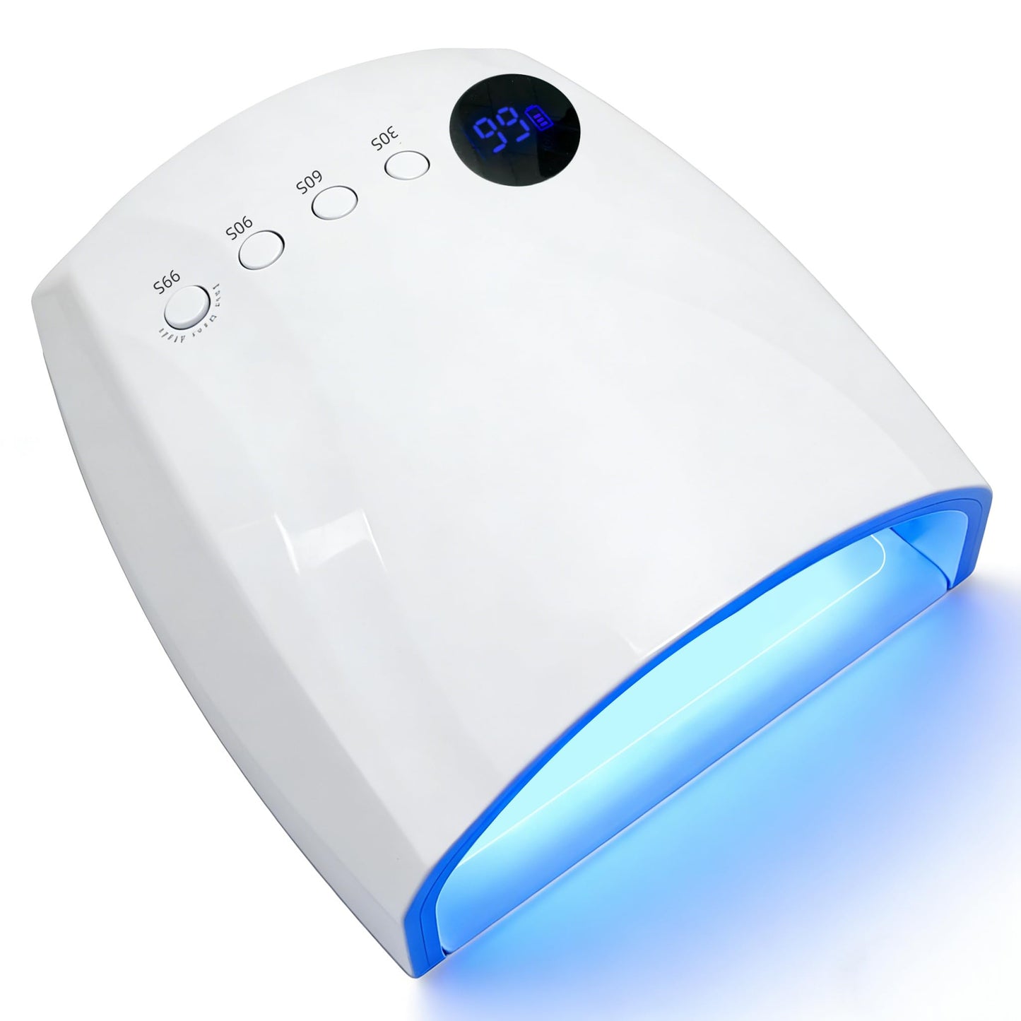Nailartane Cordless UV Nail Lamp, 96W UV LED Nail lamp for Gel Polish & Acrylic Nails, Fast Curing Nail Light with 4 Timers, Detachable Base, Auto Sensor, 45 LED Beads, Salon & Home Use (White)