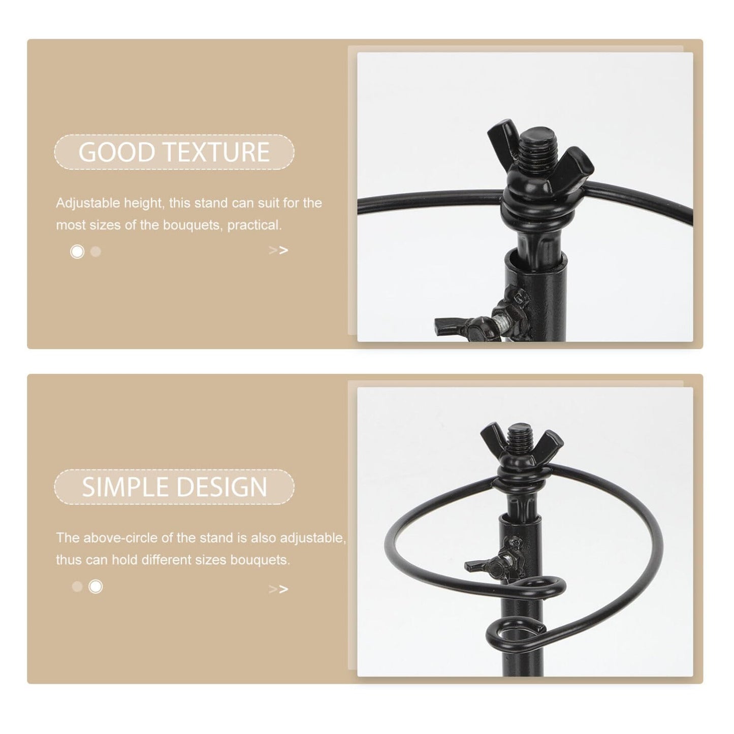 BESPORTBLE Bouquet Display Stand Bouquet Holder Action Figure Stand Rose Shelf Support Adjustable Desktop Fixator for Flower Store Wedding Floral Arrangement