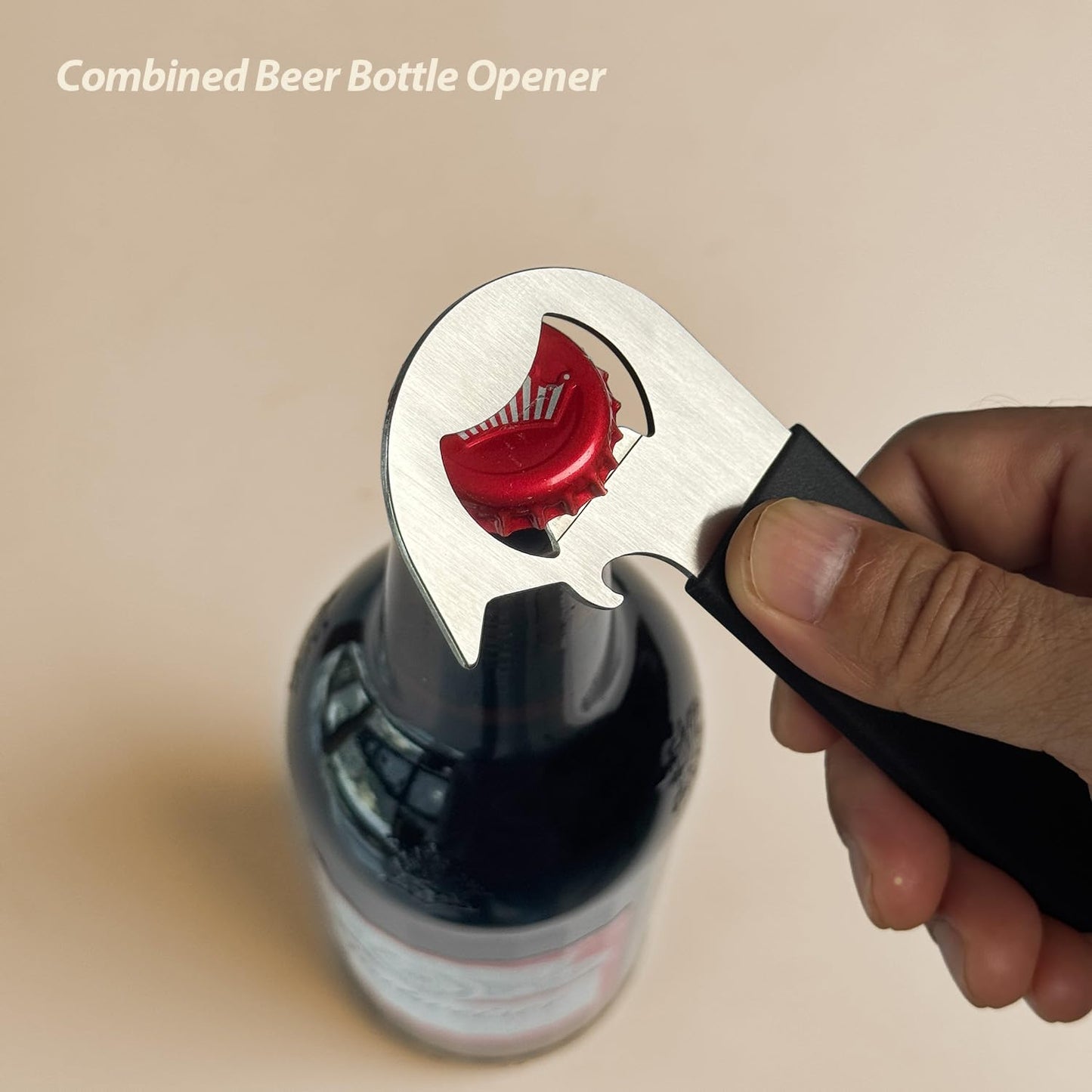 Magnetic 2-IN-1 Ring-Pull Can Opener, Beer Bottle Opener, Manual Can Opener Easy for Seniors, Pet Food, Cat Cans, Beer, Gadgets for People with Arthritis, kitchen gadgets, 2-Pack