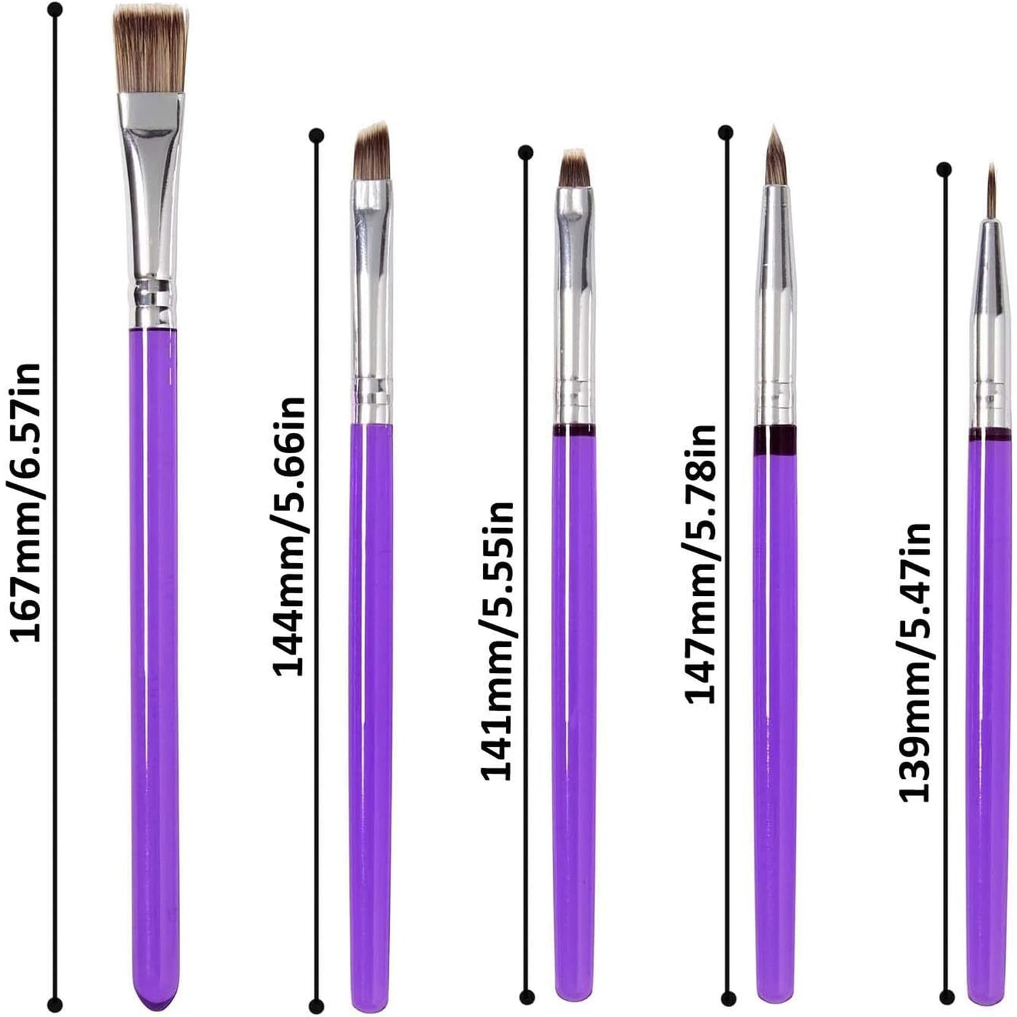 SUNTRADE 10 Pieces Cake Baking Brushes Food Paint Brush, for Cookie Chocolate Sugar Decoration Brushes Set with Fondant and Gum Paste Tool