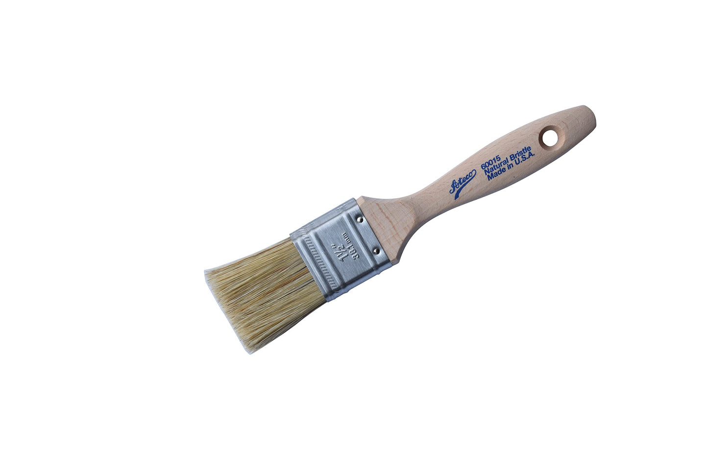 Ateco Pastry Brush, 1.5-Inch Wide Head with Natural White Boar Bristles, Stainless Steel Ferrule & Wood Handle