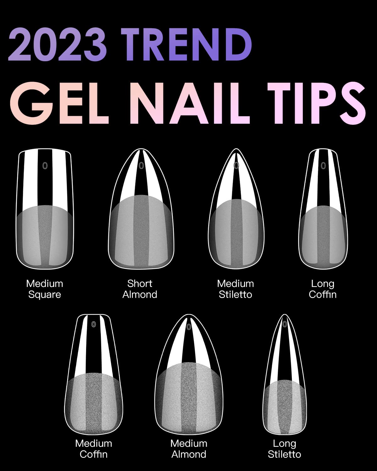 Soft Gel Nail Tips Medium Coffin, 120PCS Pre Buff Full Cover Nail Extenison Tips Half Matte Gel X Nail Tips BORNBYME