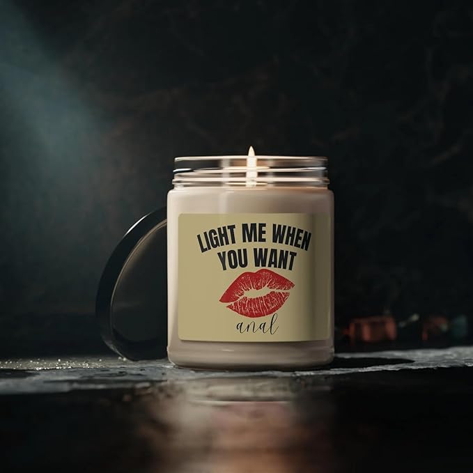 When You Want Anal Candle for Couples, Funny Dirty Candle Gift for Husband, Couples Gifts for Men, Adult Gifts, Birthday Gifts for Him Boyfriend, Relaxing Soy Scented Candle for Her, Style 11