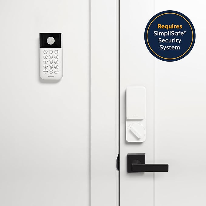 SimpliSafe Smart Lock Series 2 (White) for The Gen 3 Home Security System