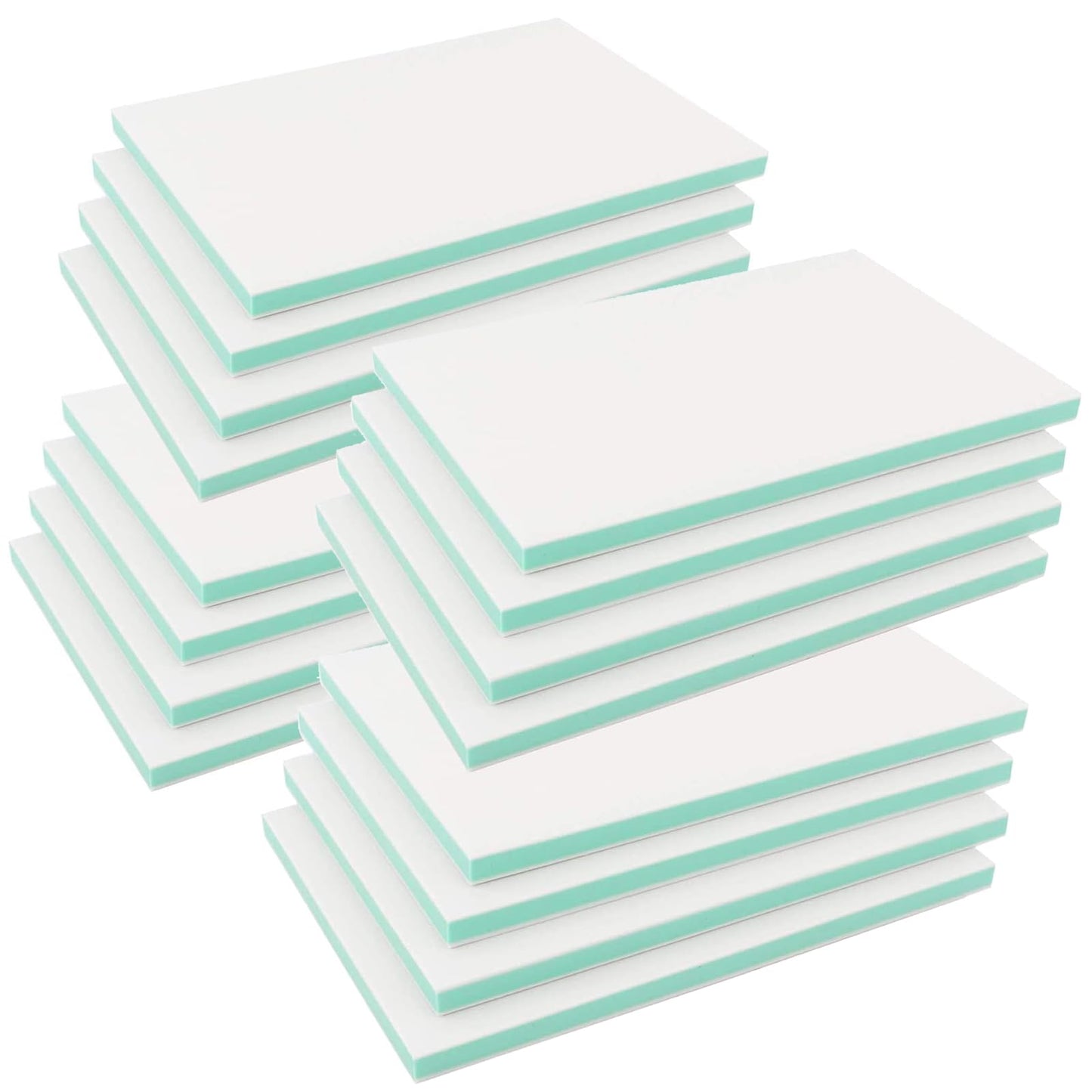 Tosnail 16 Pack 4" x 6" Rubber Stamp Carving Blocks, Soft Rubber for Beginners and Professional Craft Project - Green